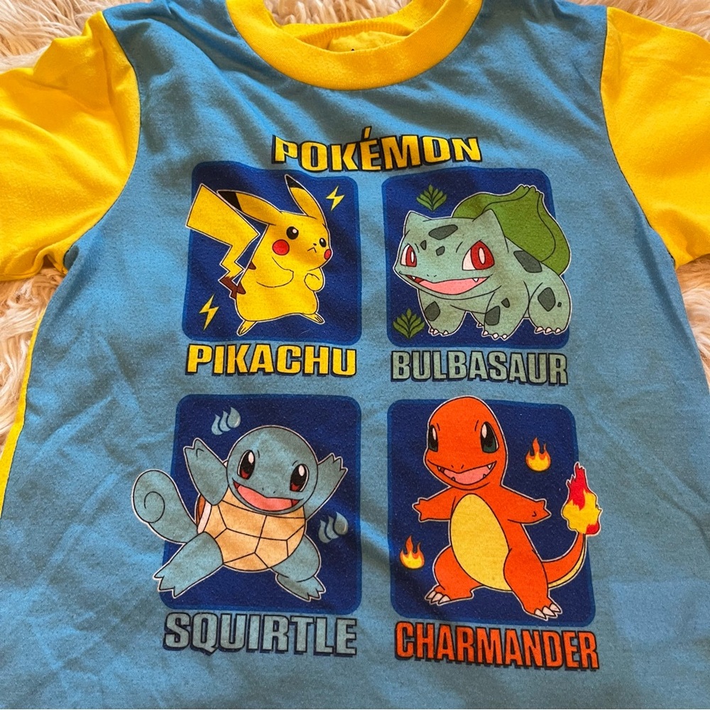 2 Pokemon Kids Pajamas Sets- Blue and Yellow/Black and Yellow - Picture 9 of 16